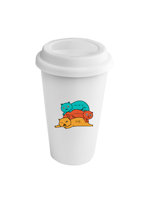 To-Go-Becher mit Katzen Design: